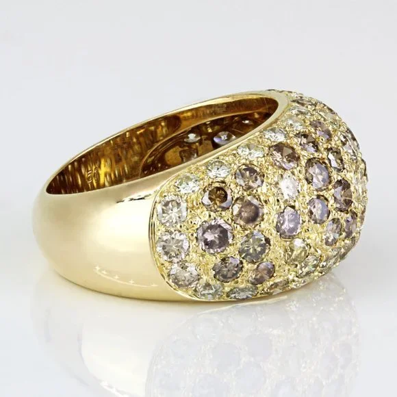 Cartier 18k Yellow Gold 4-Carat Diamond Sauvage Dome Ring c.1994 - Picture 4 of 10